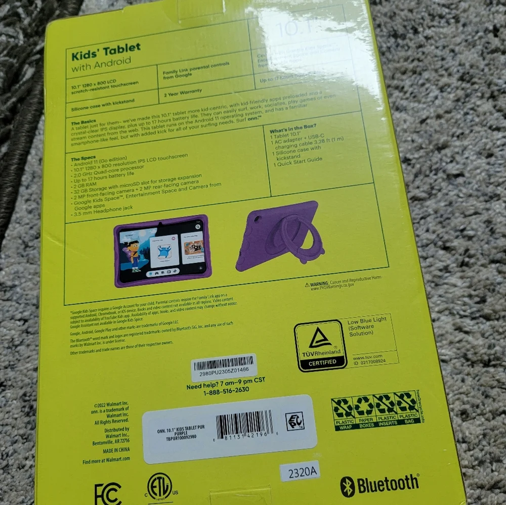 Onn kids surf tablet with Android 10.1